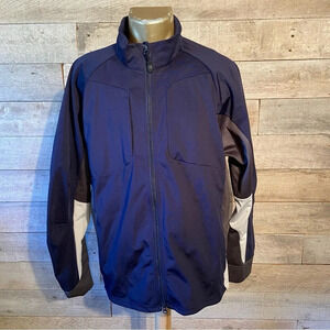 Outer‎ Boundary men’s blue & grey zip up  jacket in size large